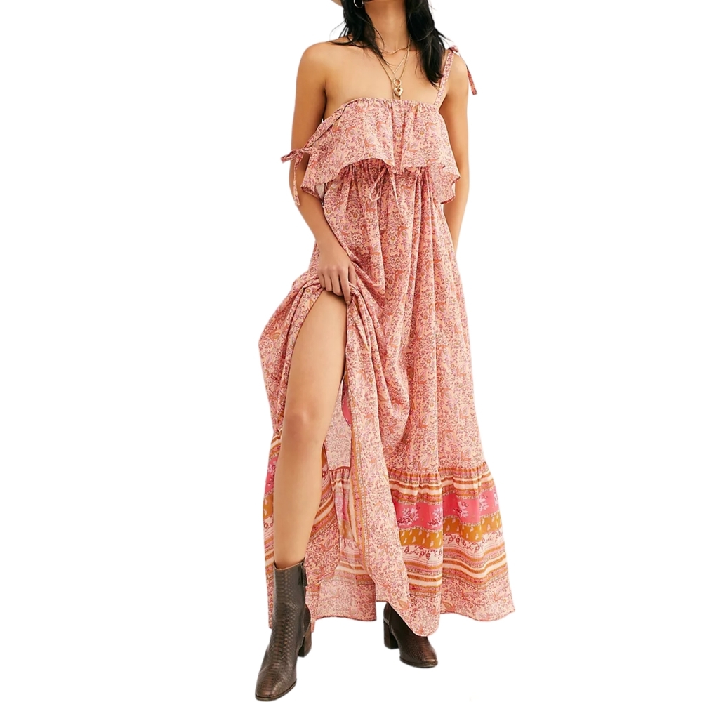 Free People | Tangier Babydoll Midi Dress